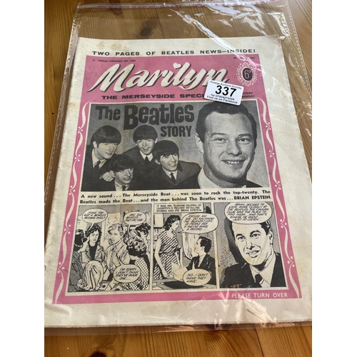 337 - Rare original 1964 Marilyn music comic Merseyside special