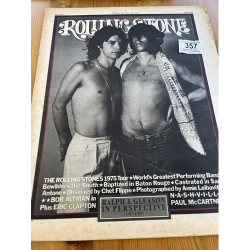 357 - Original 1975 rolling stone magazine no191 Rolling Stones Paul McCartney complete paper