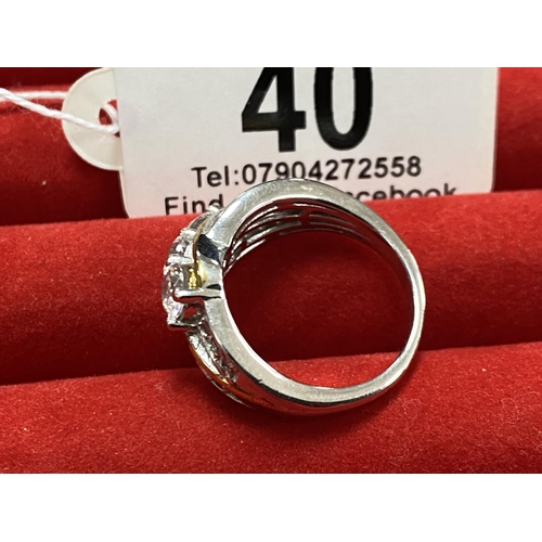 40 - STERLING SILVER RING EX SHOPPING CHANNEL SIZE O