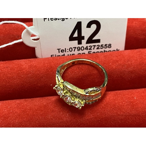 42 - STERLING SILVER RING EX SHOPPING CHANNEL SIZE N