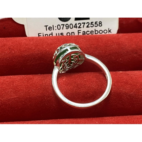 52 - STERLING SILVER RING EX SHOPPING CHANNEL SIZE P