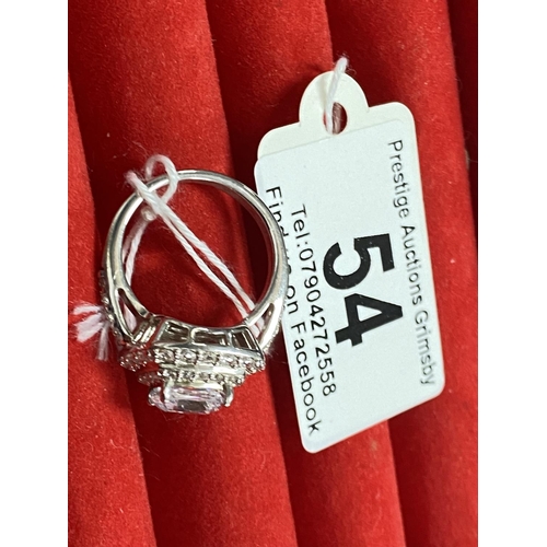 54 - STERLING SILVER RING EX SHOPPING CHANNEL SIZE O