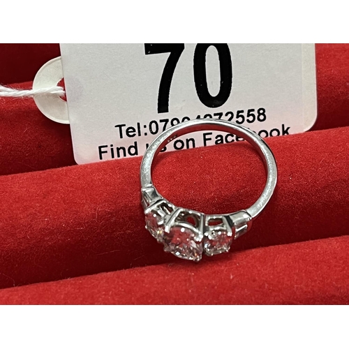 70 - STERLING SILVER RING EX SHOPPING CHANNEL SIZE N