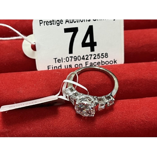 74 - STERLING SILVER RING EX SHOPPING CHANNEL SIZE M