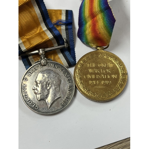 112 - 2 X 1ST WORLD WAR MEDALS NAMED TO 25319 P.T.E J.R TUPLIN LINCS REGIMENT