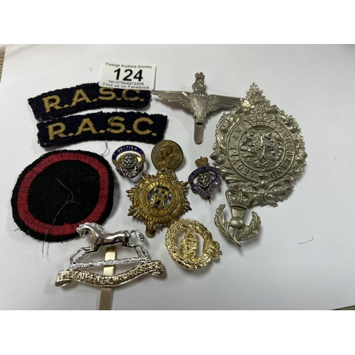 124 - ASSORTED BADGES & PATCHES ETC.