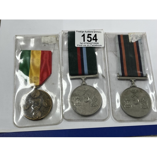 154 - 3 ASSORTED FOREIGN MEDALS