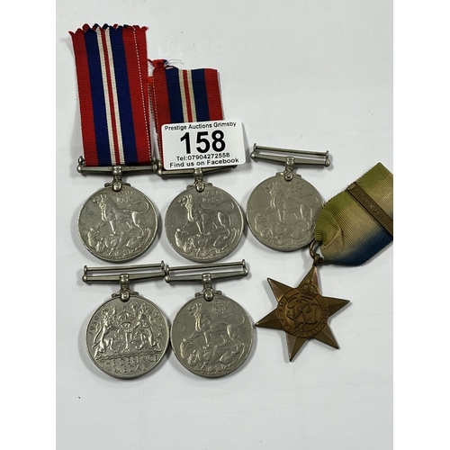 158 - 6 WORLD WAR 2 MEDALS