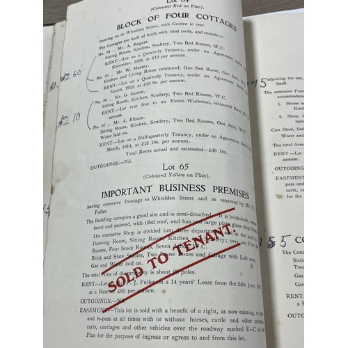 238 - AN EXTREMELY INTERESTING AUCTION CATALOGUE FROM 1928 SELLING OFF THE WHOLE AREA OF AMERSHAM OLD TOWN... 