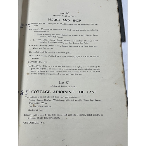 238 - AN EXTREMELY INTERESTING AUCTION CATALOGUE FROM 1928 SELLING OFF THE WHOLE AREA OF AMERSHAM OLD TOWN... 