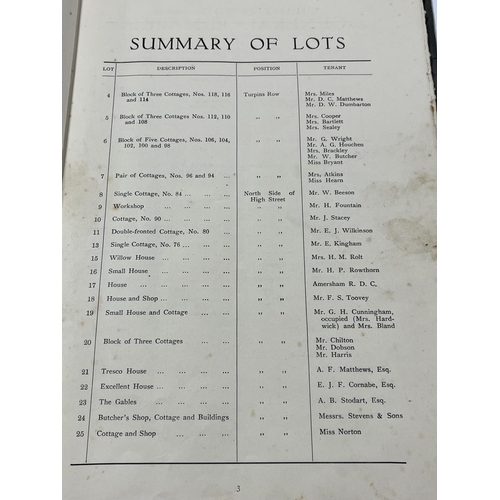 238 - AN EXTREMELY INTERESTING AUCTION CATALOGUE FROM 1928 SELLING OFF THE WHOLE AREA OF AMERSHAM OLD TOWN... 