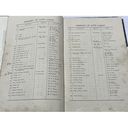 238 - AN EXTREMELY INTERESTING AUCTION CATALOGUE FROM 1928 SELLING OFF THE WHOLE AREA OF AMERSHAM OLD TOWN... 