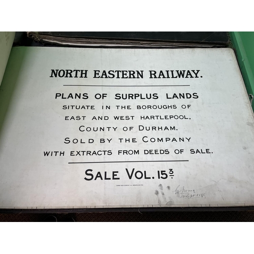 263 - NORTH EASTERN RAILWAY PLANS OF SURPLUS LAND SOLD IN THE BOROUGH OF HARTLEPOOL FROM THE ESTATE OFFICE... 