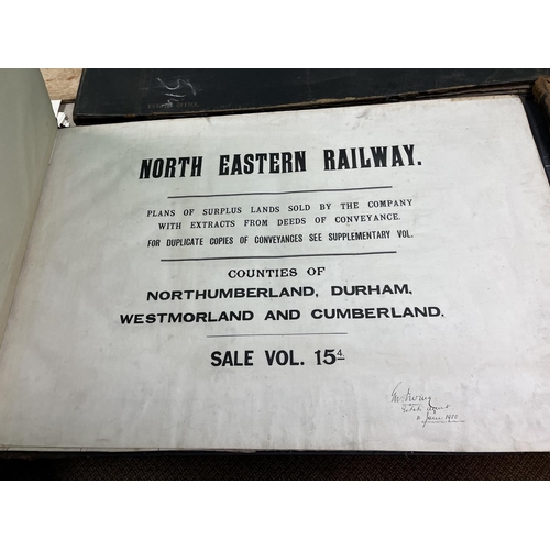 264 - NORTH EASTERN RAILWAY PLANS OF SURPLUS LAND SOLD IN THE COUNTIES OF NORTHUMBERLAND, DURHAM, WEST MAR... 