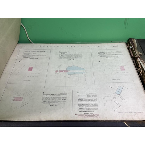 265 - NORTH EASTERN RAILWAY PLANS OF SURPLUS LAND SOLD IN THE COUNTIES OF NORTHUMBERLAND, DURHAM, WEST MAR... 