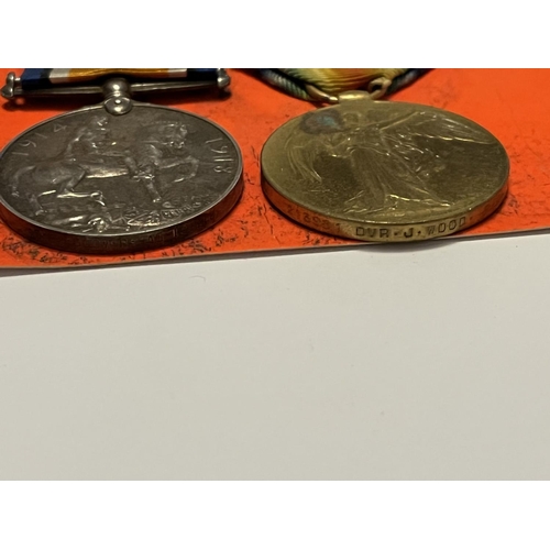 3 - 1ST WORLD WAR MEDALS TO DVR JOHN WOOD R.F. ARTILLARY NO 213961