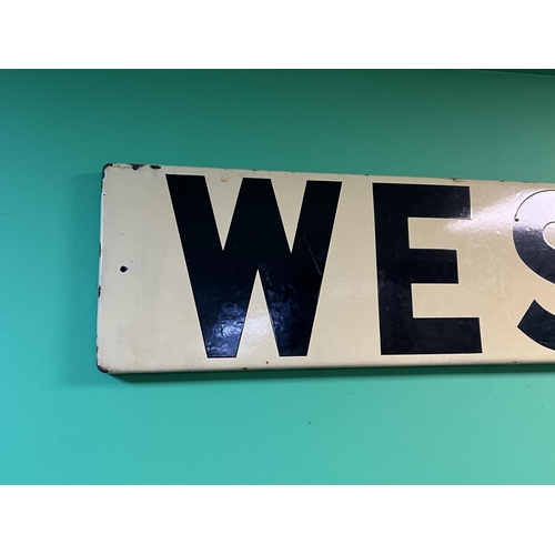 339 - AN ORIGINAL WESSEX ENAMEL SIGN MEASURING APPROX 54