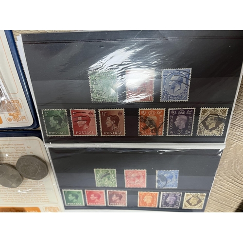 455 - SMALL COLLECTION OF COINS & STAMPS