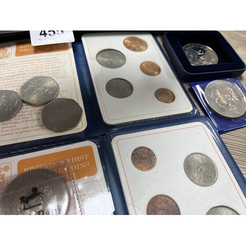 455 - SMALL COLLECTION OF COINS & STAMPS