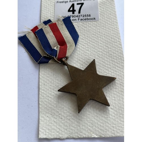 47 - WW2 ORIGINAL FRANCE & GERMANY STAR