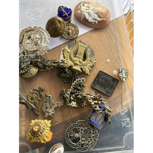 58 - ASSORTED BADGES ETC.