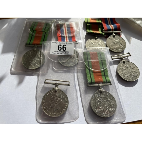 66 - 7 ASSORTED WW2 MEDALS