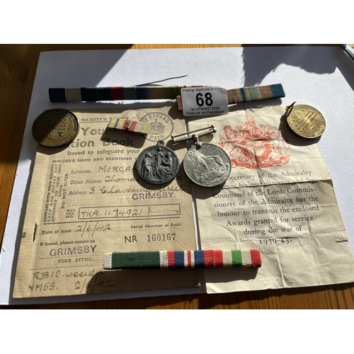 68 - ASSORTMENT OF MILITARY & MEDALLIONS