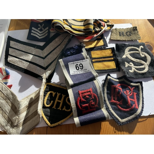 69 - ASSORTED PATCHES ETC.