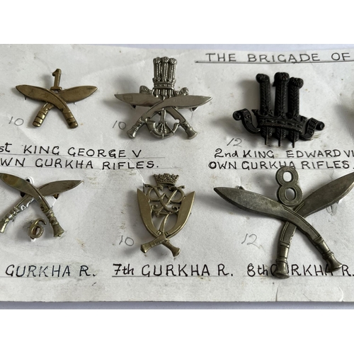 89 - 11 GHURKA BADGES STUNNING COLLECTION