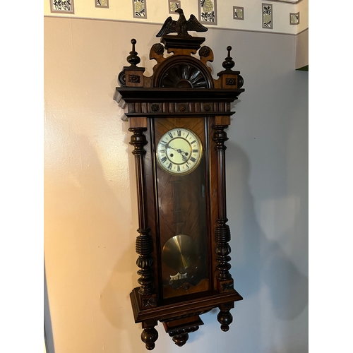 973 - tall German Vienna clock.
This truly stunning large Vienna clock is one which still has the eagle as... 