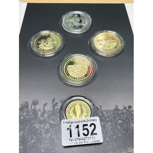 1152 - A WAR TO END ALL WARS SET INCLUDES 10G 9CT GOLD LONE SOLDIER COIN