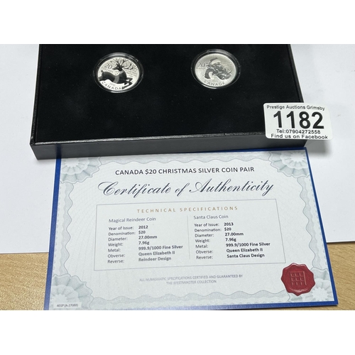 1182 - CANADA SILVER PROOF CHRISTMAS COIN SET