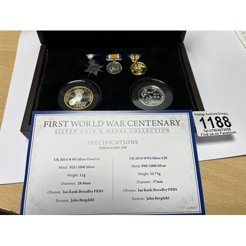 1188 - 1ST WORLD WAR CENTENARY SILVER SET