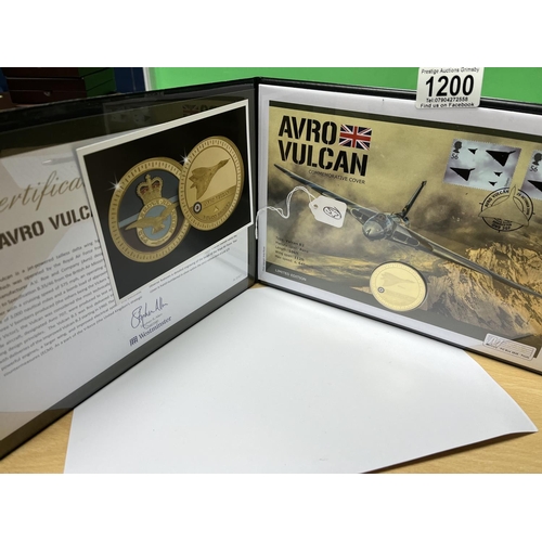 1200 - AVRO VULCAN COMMEMORATIVE COIN COVER