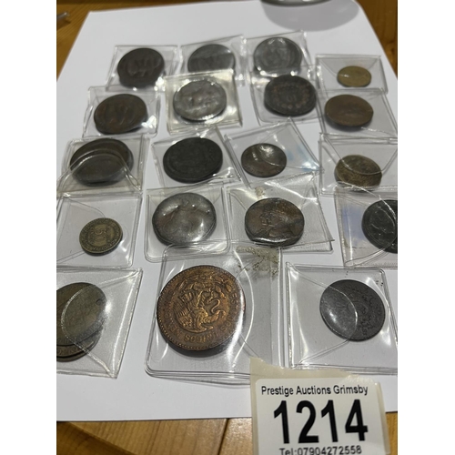 1214 - ASSORTED INTERESTING OLD COINS