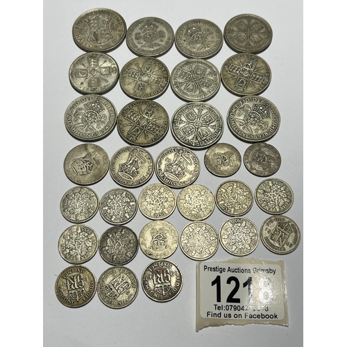 1218 - ASSORTED PRE 1947 SILVER COINS 199G