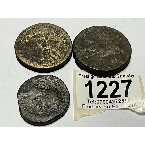 1227 - LARGE HEAVY INTERESTING OLD COINS