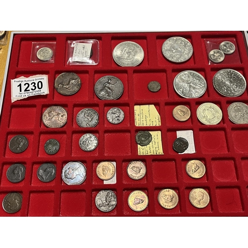 1230 - TRAY OF ASSORTED COINS SOME FANTASTIC CONDITIONS