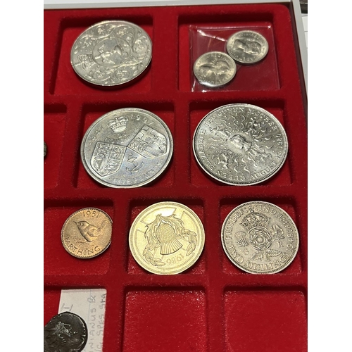 1230 - TRAY OF ASSORTED COINS SOME FANTASTIC CONDITIONS