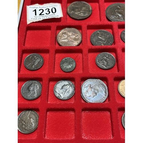 1230 - TRAY OF ASSORTED COINS SOME FANTASTIC CONDITIONS