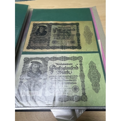 1238 - FOLDER OF BANKNOTES