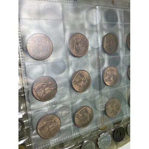 1244 - UK & OVERSEAS COINS IN A FOLDER