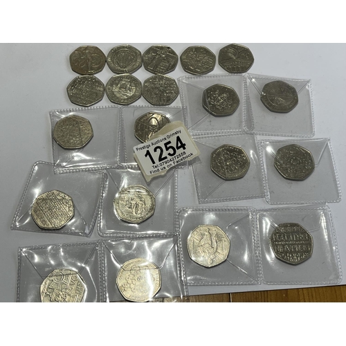 1254 - 20 COLLECTIBLE 50P COINS