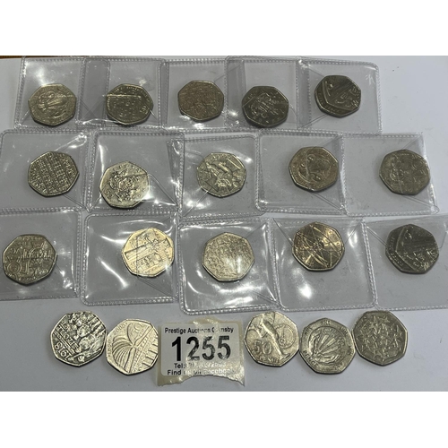 1255 - 20 COLLECTIBLE 50P COINS