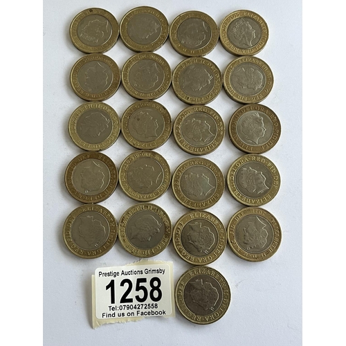 1258 - 21 COLLECTIBLE £2 COINS