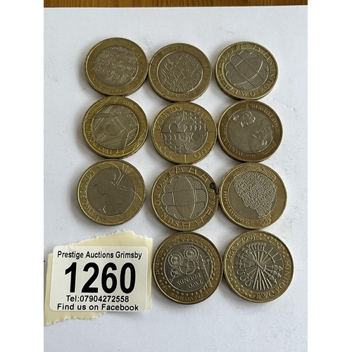 1260 - 11 COLLECTIBLE £2 COINS