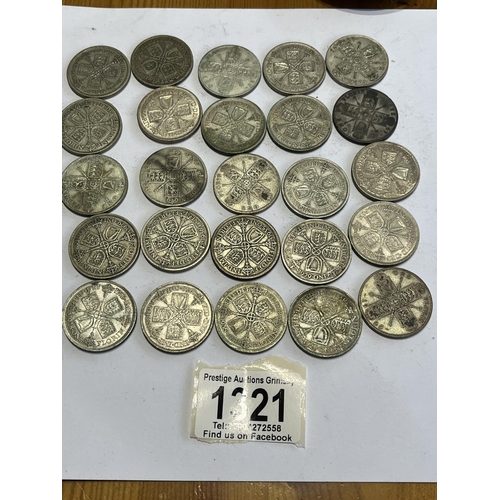 1321 - 25 PRE 1947 SILVER FLORINS 279G