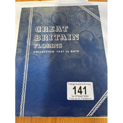 141 - GREAT BRITAIN FLORINS 1941-1967 1945 IS MISSING