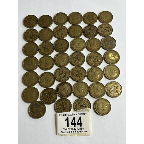 144 - KING GEORGE VI 3D COINS 1938 X40