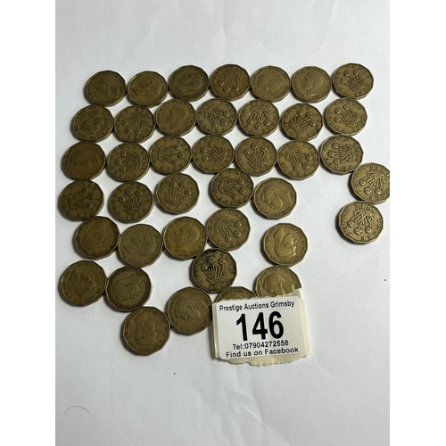 146 - KING GEORGE VI 3D COINS 1948 X40